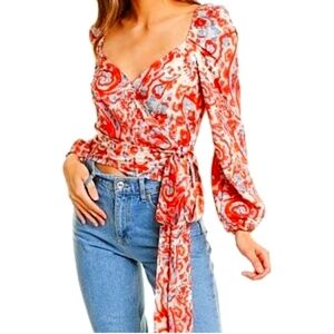 LUCY PARIS Ladies wrap blouse top